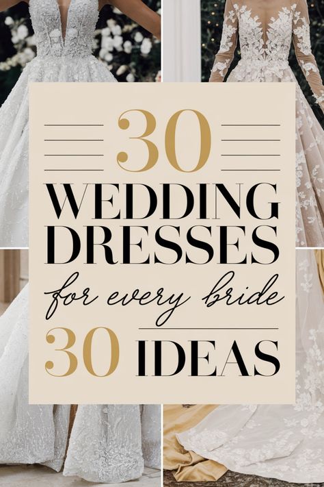 30 wedding dresses for every bride, 30 ideas. Simple Wedding Dress For Petite Bride, Types Of Wedding Dresses Styles, Modern Chic Wedding Dress, Pick Wedding Dress, Budget Friendly Wedding Dresses, Wedding Dress Top Styles, Wedding Gown Patterns, Latest Wedding Dress, Budget Wedding Dress