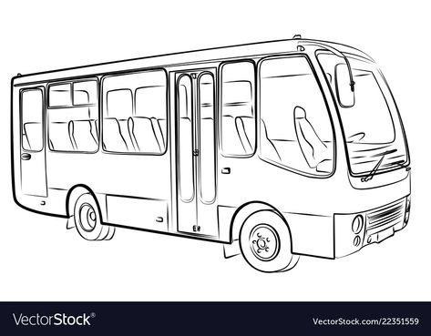 Bus Sketch, School Bus Drawing, Lézervágott Fa, Bus Drawing, Bus Art, Bus Interior, Bike Sketch, Perspective Drawing Architecture, Design Art Drawing