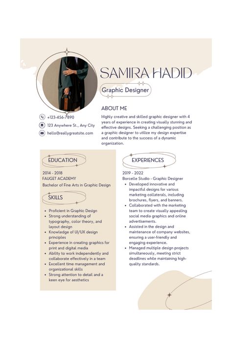 U can modif and download here : https://www.canva.com/templates/EAFk9habtCk-brown-white-aesthetic-minimalist-graphic-designer-cv-a4-document/ #cv #resume #cvdesign #creativecv #aestheticcv #curriculumvitae #job #minimalist #contentcreator #graphicdesigner #canva #design Canva Document Template, Word Document Design Creative, Aesthetic Document Design, Graphic Designer Cv, Graphic Design Cv, A4 Document, Creative Cv, Documents Design, Word Templates