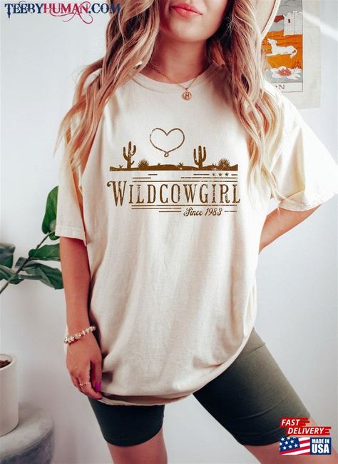 Wild Cowgirl Shirt, Custom Year Comfort Colors Retro Western Cowboy Tshirt, Vintage T-Shirt, Rodeo Tee Country Girl Cowgirls T Shirt Classic Hoodie Check more at https://teebyhuman.com/product/wild-cowgirl-shirt-custom-year-comfort-colors-retro-western-cowboy-tshirt-vintage-t-shirt-rodeo-tee-country-girl-cowgirls-t-shirt-classic-hoodie/ Retro Western, Vintage Cowgirl, Cowgirl Shirts, Western Shirt, Love Shirt, Country Girl, Western Cowboy, Country Girls, Family Gifts