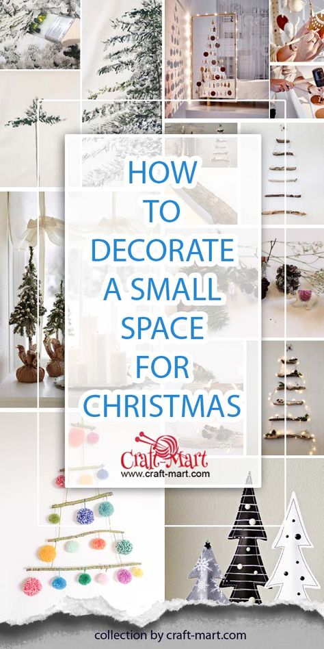 If you are wondering how to decorate a small living room for Christmas, you are not alone. Whether you are living in a small apartment, cabin, or a tiny house, space is a hot commodity, especially when hosting parties for the holidays. Are you ready to deck your tiny hall for Christmas? We have collected a whimsical variety of clever DIYs to make you look like a decorating genius.#smallspaces #tinyhouseliving #smallspaceliving #alternativechristmastree #tinyhousechristmastreedecorideas Christmas Decor Ideas When You Have Cats, Christmas Decor Ideas Tiny House, Tiny House Christmas Decor, Christmas Living Room Decor Small Spaces, Small Home Christmas Decor, Indoor Christmas Decorations Living Room, Small House Christmas Decor, Decorate A Small Living Room, Dollar Tree Storage Bins