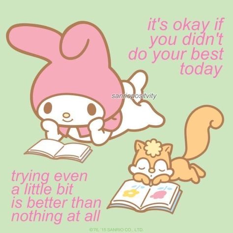 Kawaii Quotes, Positive Mental Health, Cute Messages, It's Okay, School Motivation, Self Care Activities, Safe Space, My Melody, Just Girly Things