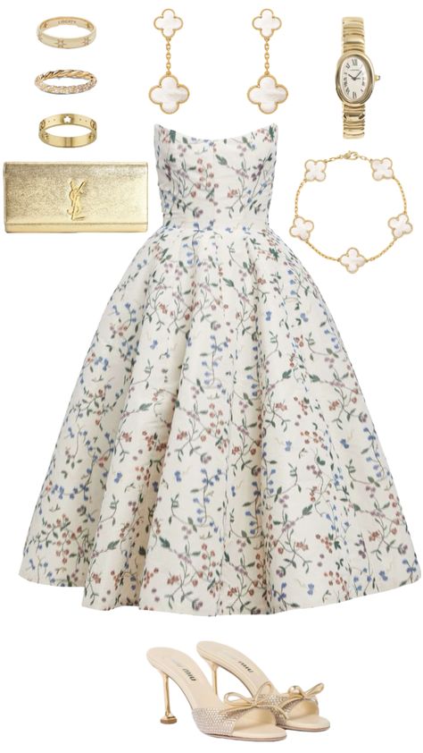 #outfitinspo #outfitideas #outfit #vancleefandarpels #miumiu #cartier #ysl #elegant #oldmoney Classy Midi Dresses, Gaun Fashion, Look Retro, The Arrival, Glam Dresses, Looks Chic, Dressy Outfits, Fancy Outfits, Mode Vintage