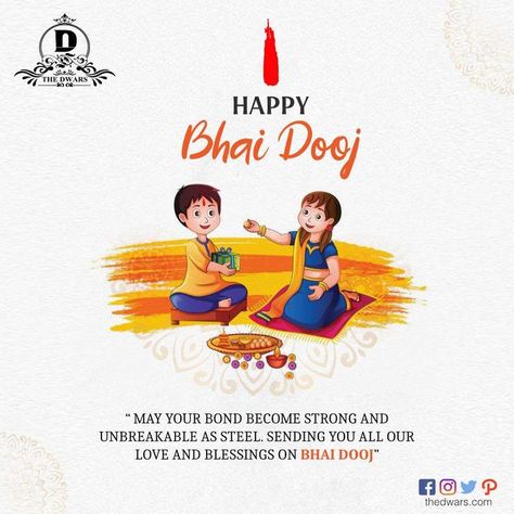 #TheDwars wishes you all #HappyBhaiDooj ! #Bhaidooj #festival #celebration #relationship #blessings Bhaibij Wishes, Happy Bhaubij, Bhaubij Wishes, Bhai Dooj, Diwali Wishes, Grand Vitara, Festival Celebration, Diwali, Cute Wallpapers