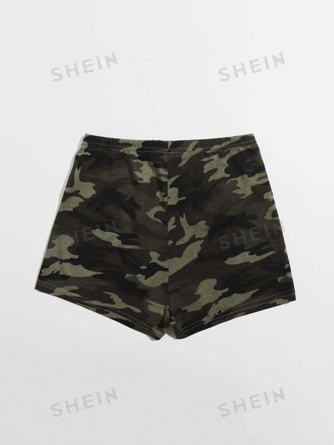 SHEIN Coolane Women'S High Waist Embroidered Shorts With Slogan And Geographical Names | SHEIN USA Body Shapewear, Men Trousers, Track Shorts, Tracksuit Set, Embroidered Shorts, Printed Tank Tops, Camo Print, Mens Swimwear, Online Clothing Stores