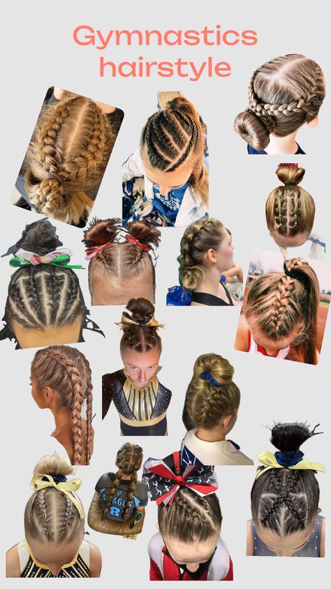 Gymnastics Meet Hair, Soccer Hairstyles, Soccer Hair, Track Hairstyles, Hair Volleyball Hairstyles, Competition Hair, Gymnastics Hair, Softball Hairstyles, Easy Hairstyles For Thick Hair