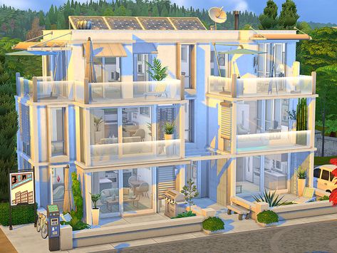 20x15 Sims 4 House, Penthouse Apartment Aesthetic, The Sims 4 Lots, Building Layout, Lakeside Cottage, The Sims 4 Packs, Sims 4 House Design, Casas The Sims 4, Sims Building