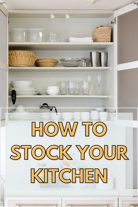 Your AirBnb kitchen in your vacation rental should include all of the essentials. I want to make sure my guests have everything they need to cook a gourmet meal in the kitchen. But what do you REALLY need in your vacation rental kitchen? If you’re advertising your listing with a full kitchen, guests will expect to be able to use the kitchen as if they were at home. Use this complete list of kitchen essentials for your AirBnb or vacation rental as a guide to stock your kitchen! Small Kitchens For Airbnb, What Do I Need In My Kitchen, Kitchen Airbnb Ideas, Vacation Rental Kitchen, What Do You Need In A Kitchen, New Home Kitchen Essentials, Airbnb Pantry, Air Bnb Kitchen Essentials, How To Stock A Vacation Rental