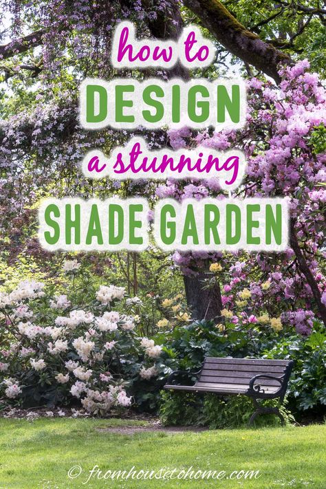 Shade Garden Design Ideas (How To Design A Stunning Shade Garden--With Pictures) Small Front Yard Garden, Shade Garden Ideas, Easy Garden Ideas Landscaping, Garden Front Of House, Shade Landscaping, Shade Garden Design, Backyard Shade, Small Front Yard, Garden Design Layout