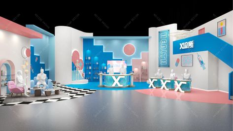 Set Design for TV show X Clinic - 2021 on Behance Tv Set Design, Tv Studio, Virtual Studio, Tv Set, Tv Sets, Exhibition Booth Design, Exhibition Booth, Futuristic Design, Exhibition Stand