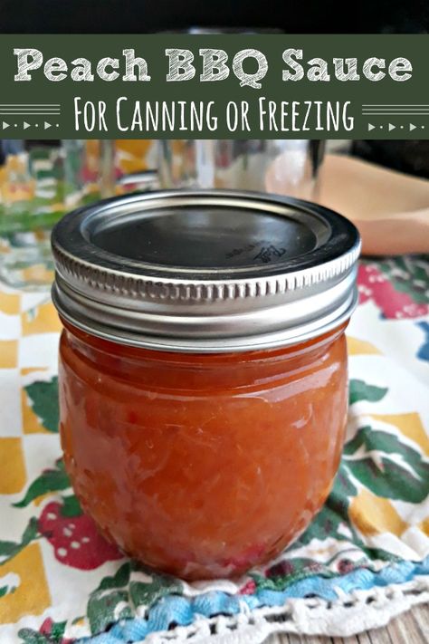 Peach Bourbon Bbq Sauce Canning, Bbq Sauce For Canning, Homesteader Recipes, Persimmon Jam, Creative Canning, Peaches Recipes, Homestead Pantry, Peach Bbq, Homestead Cooking