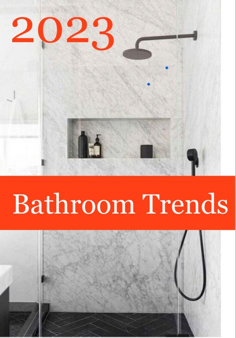 Modern Bathroom Shower Design, Small Bathroom Ideas 2023, Small Bathroom Ideas 2023 Design Trends, Bathroom Ideas Walk In Shower Modern, Bathroom Shower Designs Walk In, Trending Shower Tile, Large Tiles In Shower Master Bath, Walk In Small Shower Ideas, Walk In Shower No Door No Glass Small Bathrooms