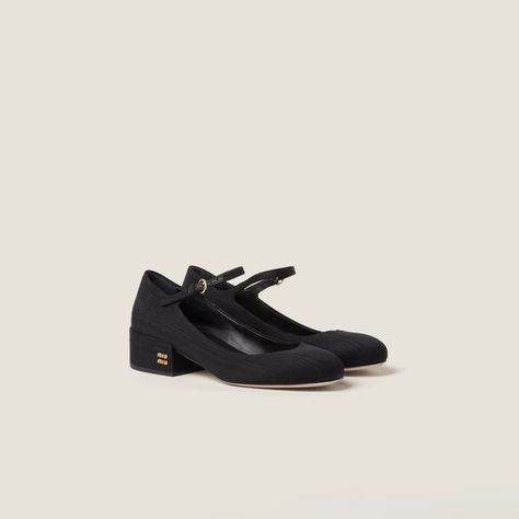 Black Moiré Fabric Pumps | Miu Miu