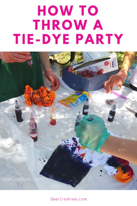 Easy Summer Crafts, Tie Dye Tips, Summer Craft Ideas, Teen Crafts, Tie Dye Party, Dye Techniques, Tie Dye Kit, Summer Craft, Bible Games