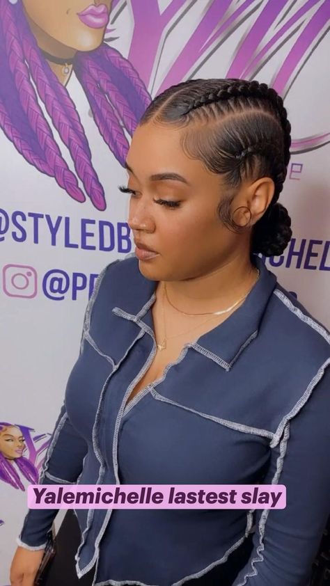 Braided Ponytail Braids, 4 Feed In Braids, Hairstyles Sleek, Sleek Braided Ponytail, Cornrows Braids For Black Women, Feed In Braids, Two Braid Hairstyles, Short Box Braids Hairstyles, Feed In Braids Hairstyles