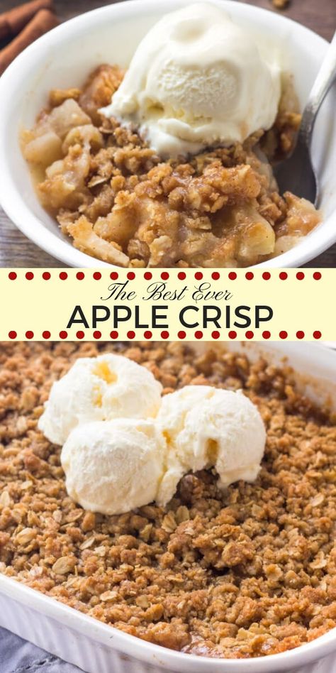 Oatmeal Crumble Topping, Desserts Apple, Oatmeal Crumble, Easy Apple Crisp, Baked Cinnamon Apples, Easy Apple Crisp Recipe, Apple Crisp Recipe, Apple Crisp Easy, Simple Pantry