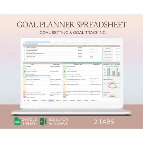 Digital goal planner  Goal setting  Goal journal  Goal tracker  Goal worksheet  Annual  Monthly Template  Spreadsheet Excel  Google sheets planneridea #ipadplanner #dialyplanner #schoolplanner📓. Excel Spreadsheets Design, Goal Spreadsheet, Money Knowledge, 2024 Planning, Goal Worksheet, Spreadsheet Design, Excel Budget Spreadsheet, Excel Spreadsheets Templates, Budget Spreadsheet Template