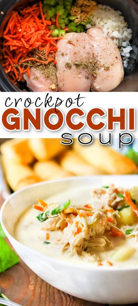 Creamy Crockpot Chicken Gnocchi Soup, Crock Pot Chicken Gnocchi Soup Olive Garden, Crockpot Gnocchi Soup Olive Gardens, Chicken Bacon Gnocchi Soup Crockpot, Gnocchi Chicken Soup Crock Pot, Crockpot Chicken Nochi Soup, Easy Crockpot Gnocchi Soup, Gnocchi Recipes Crockpot Crock Pot, Crockpot Chicken And Gnocchi Dumplings