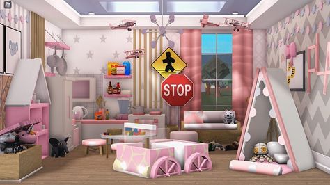 Ambrosial Decals, Todler Room, Bloxburg Decor, Pastel Kids Room, Bloxburg Rooms, Bloxburg Hacks, Wallpaper Decals, Writing Room, Blocksburg Room Ideas￼