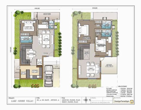 House Plans East Facing, 30x50 House Plans, 20x30 House Plans, Sloping Lot House Plan, 20x40 House Plans, 30x40 House Plans, Duplex Floor Plans, House Plans With Photos, Duplex Plans