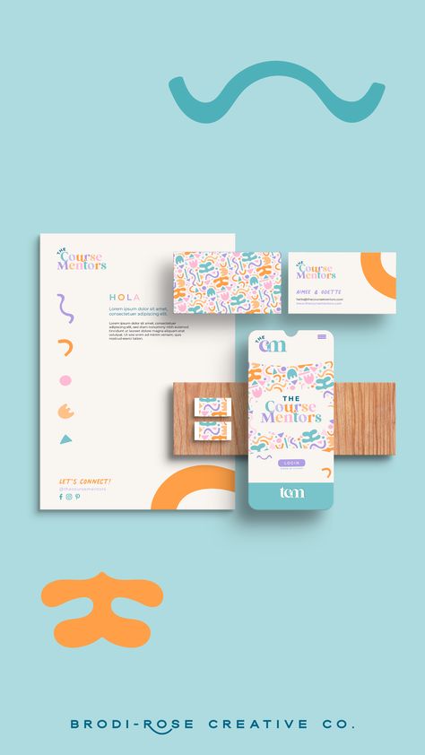 Fun Brand & Merchandise Design for The Course Mentors logomakerwebsites #logotips #brandyourbusiness Logo Design Canva, Storefront Signage, Graphic Design Cv, Brand Merchandise, Style Guide Design, Instagram Font, Create Brand, Font Inspiration, Brand Book