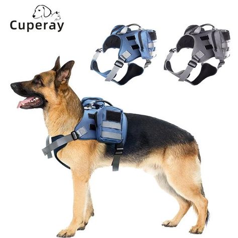 Tactical Dog Harness, Military Vest, Dog Essentials, Dog Backpack, Chest Strap, Grey Dog, Tactical Bag, Travel Wear, Dog Safety