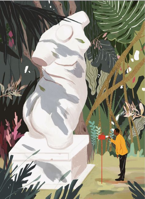 Statue Character Design, Statue Illustration, Landscape Illustration, Ethereal Art, Editorial Illustration, Illustration Character Design, Funny Art, Illustrations Posters, Animation Art