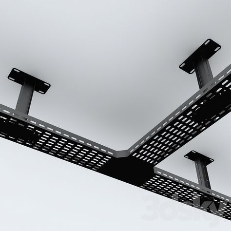 3d models: Miscellaneous - cable tray Cable Trays, Cctv Camera Installation, Office Ceiling, Industrial Office Design, Electrical Conduit, Server Room, Cable Tray, Industrial Ceiling, Office Renovation