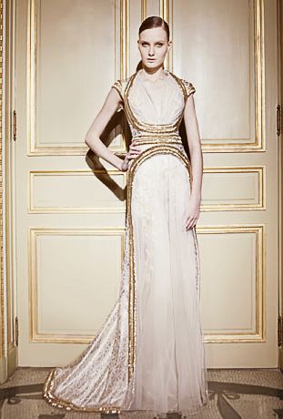 Rami al Ali vaporous white and gold dress Ancient Wedding, Rami Al Ali, Jeanne Lanvin, Gorgeous Gowns, Fantasy Fashion, Couture Collection, Beautiful Gowns, The Clothes, Fashion History