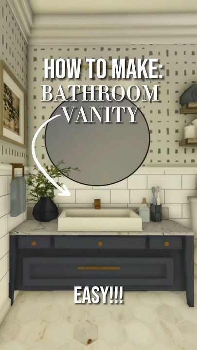 How to Make this EASY  Bathroom Vanity in Bloxburg #bloxburg #bloxburgbuilds #bloxburghouse Bloxburg Realistic, Bloxburg House Builds, Suburban Home, Blocksburg Room Ideas￼, Bloxburg Houses, Bloxburg Builds, House Decorating Ideas Apartments, Coastal House Plans, Small House Layout