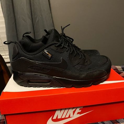 Mens Nike air max 90. Black Nike Air Max 90, Tenis Air Max 90, Nike Air Max 90 Black, Air Max 90 Black, Black Nike Air Max, Black Outfit Men, Mens Nike Air, Swag Shoes, Black Nike