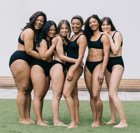 6 Different Women Try on the Same Size Swimsuit, and Whoa, It Fits Us All Size 6 Body Image, Best Swimsuit Brands, Swimsuit For Body Type, Swimsuit Brands, Popsugar Fitness, Physical Attraction, Best Swimsuits, Reference Poses, Swimsuits For All