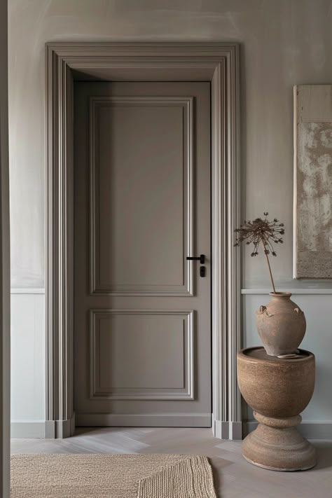 Door colors, y'all! If you feel like picking a color is just too big of a commitment or isn't you, we get it; door colors are almost all over the place! Here are 25 Interior Door Color Ideas. Painting Trim Colors Ideas, Trim Over Doors, Panelled Doors Interior, Door Ways Ideas Interiors, Wooden Door Paint Color, Room Door Colour Ideas, Wooden Door Painting Ideas, Doors Colour Ideas, Paint Interior Doors Ideas