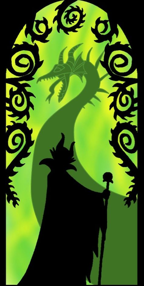 Silhouette Art Disney, Maleficent Silhouette, Silhouettes Disney, Maleficent Art, Esmeralda Disney, Disney Silhouette Art, Silhouette Disney, Deco Disney, Evil Disney