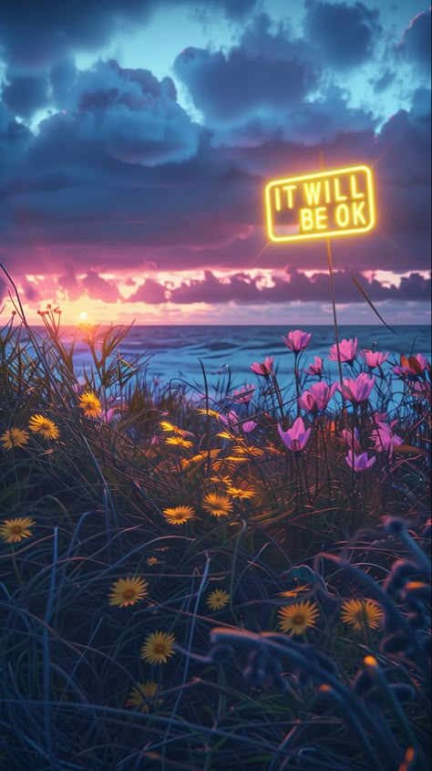 It will be ok, seaside, wallpaper, inspiring, supportive Wallpaper Ideas Phone, Wallpaper Ethereal, Phone Wallpaper Art, Abstract Phone Wallpaper, Phone Wallpaper Ideas, Pink Ribbon Wallpaper, Office Olympics, Ribbon Wallpaper, Seaside Wallpaper