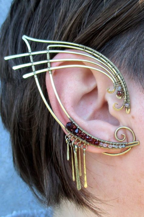 Elven Ears, Earrings No Piercing, Elf Ear, Elf Cosplay, Creative Origami, Elf Ear Cuff, Fairy Ears, Ear Art, Elven Jewelry