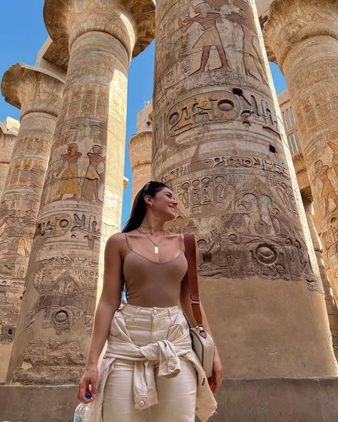 Egypt Outfits, Rome Outfits, Rome Photography, Spiderman Outfit, Egyptian Clothing, Egypt Aesthetic, Luxor Temple, Egypt Tours, Egypt Travel