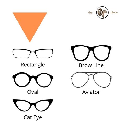 Eye Glasses Face Shape, Inverted Triangle Glasses, Inverted Triangle Face Shape Glasses, Triangle Face Shape Glasses, Glasses For Triangle Face Shape, Triangle Face Shape, Triangle Face, Glasses For Face Shape, Triangle Eye