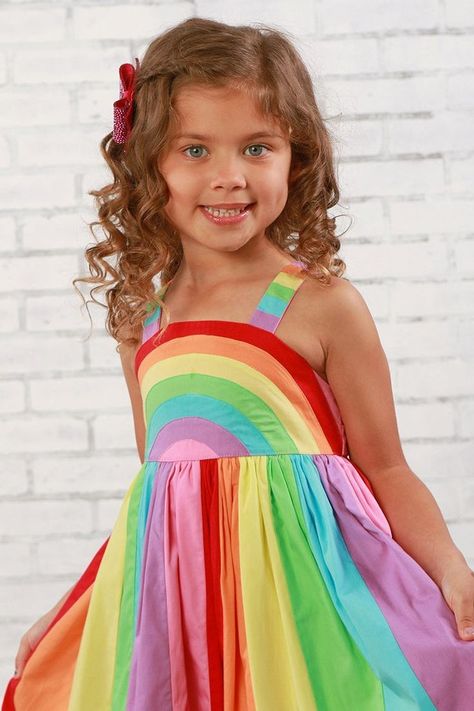 Rainbow Dresses, Children's Clothing Brand, Wish List Clothes, Rainbow Beach, Kids Rainbow, American Theme, Somewhere Over The Rainbow, Rainbow Dress