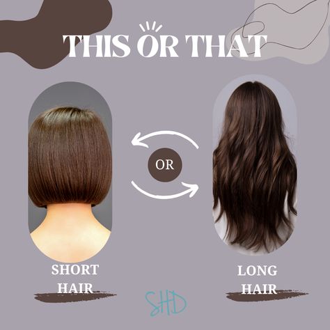 The Great Hair Debate: Long vs. Short - Which Style Steals Your Heart? 💇‍♀️❤️ 

#LongHairLove #ShortHairSwag #HairDebate #HairStyles #PersonalPreference Style Steal, Hair Design, Great Hair, Hair Designs, Short Hair Styles, Hairstyles, Long Hair Styles, Social Media, Media