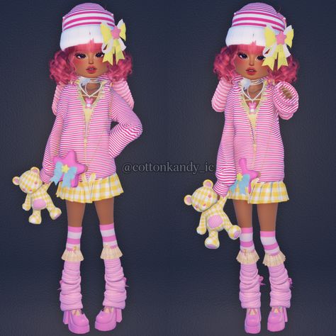 dress to impress theme kawaii outfit inspo Dti Kawaii Outfit Non Vip, Dress To Impress Harajuku Theme, Themes In Dress To Impress, Dti Theme Sweet 16, Harakuju Outfit, Kawii Theme Dress To Impress, Dti Theme Karen, Roblox Avatars Dress To Impress, Kawaii Clothes Dress To Impress