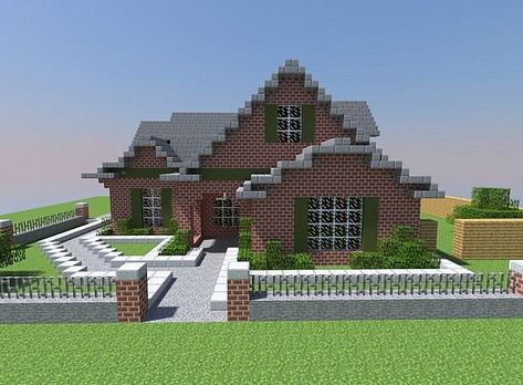 Small Modern Brick House Minecraft Project Brick House Minecraft, Small Brick House, Minecraft Brick, Minecraft Modern City, Modern Brick House, Modern Minecraft Houses, Brick House Designs, House In Minecraft, Minecraft Houses Survival