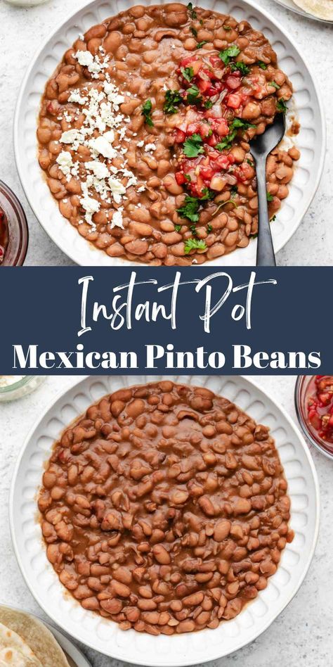 Instant Pot Mexican Pinto Beans Instant Pot Refried Beans Recipe, Instant Pot Refried Beans, Mexican Pinto Beans, Make Refried Beans, Instant Pot Mexican, Homemade Refried Beans, Refried Beans Recipe, Popular Side Dishes, Beans Recipe