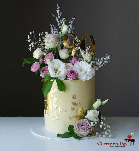 Vanilla Bean Cake, 90th Birthday Cakes, Vanilla Bean Cakes, Bean Cake, Happy And Healthy, Beautiful Lady, 90th Birthday, Vanilla Bean, Birthday Cakes