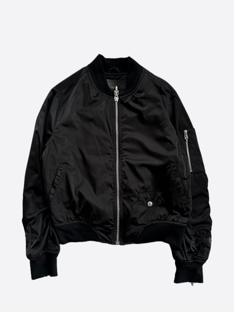 Chrome Hearts Black Cross Patch Bomber Jacket Chrome Hearts Jacket, Chrome Hearts Leather, Cross Patch, Hearts Png, Youtube Logo, Black Cross, Men's Outerwear, Chrome Hearts, Mens Outerwear