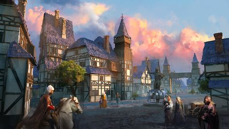 ArtStation - Town hall \ Color sketch , Anton Valiukonis Fantasy Town Hall, Hall Color, Hall Colour, Fantasy Town, Memory Games, Town Hall, Anton, Sketch, Color