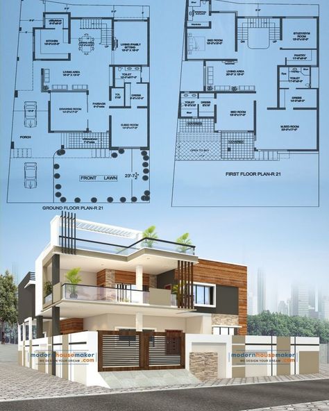 40x40 House Plans, House Projects Architecture, 3 Storey House Design, Two Story House Design, 2bhk House Plan, Location Plan, 2 Storey House Design, House Plans Mansion, Best Modern House Design