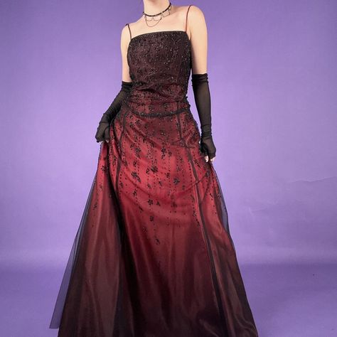 Look what I just found on Depop 🙌 https://depop.app.link/l9JDV6MPrzb Goth Gown, Layered Prom Dress, Sheer Prom Dress, 90s Prom Dresses, Goth Prom Dress, Gothic Prom Dress, Prom Night Dress, Prom Dress Gown, Masquerade Outfit