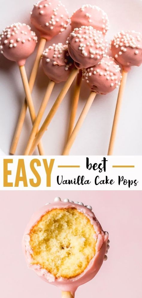 Easy Vanilla Cake Pops – Soft and sweet vanilla cake pops are so easy to make in a cake pop maker! Vanilla Cake Recipe For Cake Pops, Easy Vanilla Cake Pops, Cake Pop Vanilla, Cake Pops Recipe Vanilla, Cake Pop Maker Recipes Babycakes, Cake Pops With Cake Pop Maker, Cake Pops In Cupcake Liners, Cake Pops In Cake Pop Maker, Cake Pop Recipes For Cake Pop Maker