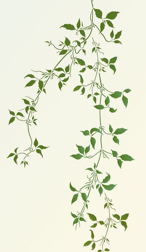 Painted Vines On Wall, Vines Drawing, Woodland Stencil, Home Decorating Ideas Living Room, Leaves Stencil, Painting Leaves, Vine Drawing, 달력 디자인, Sheet Design